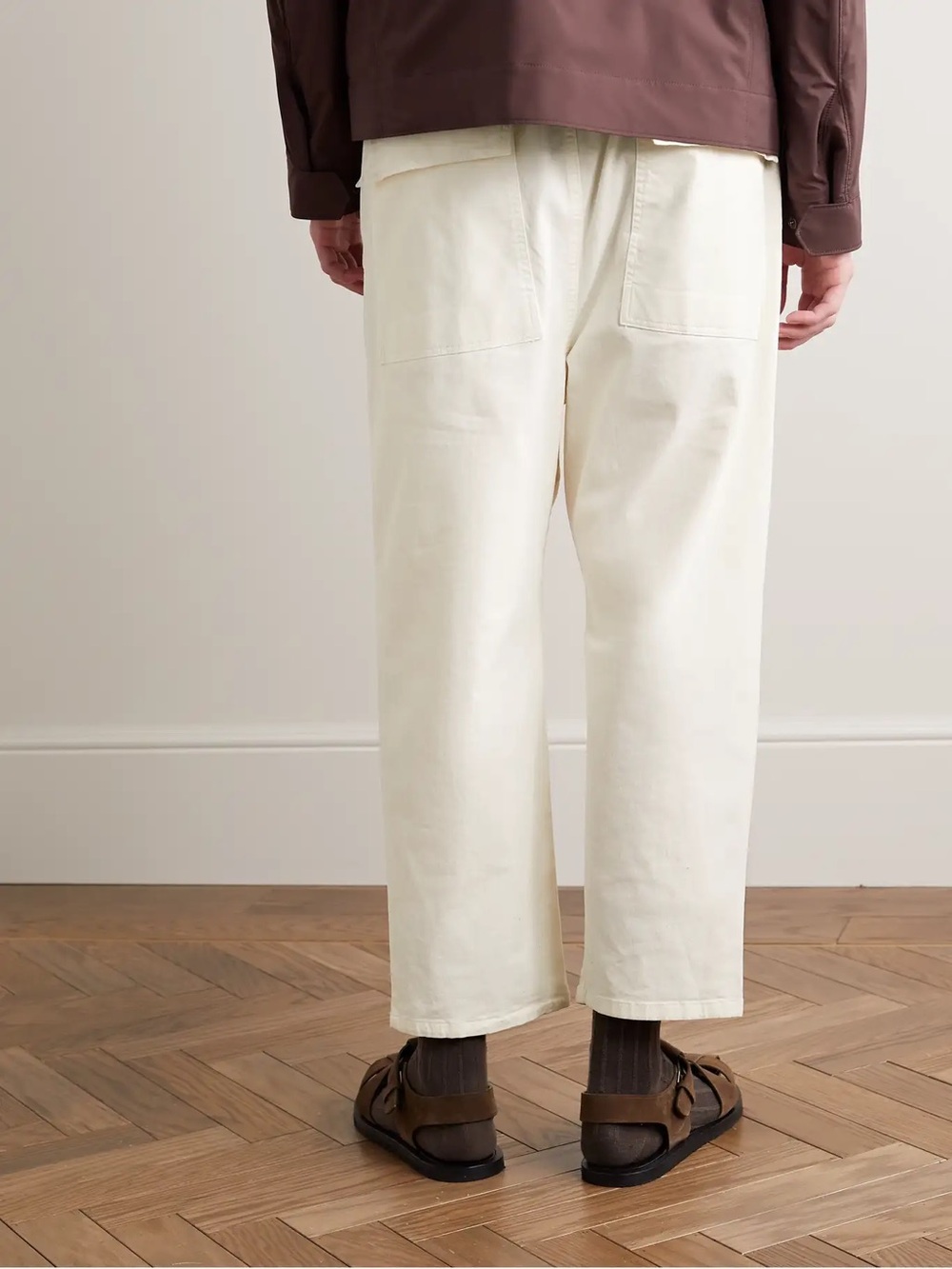 Nili Lotan Walker Khaki Drawstring Trousers Sz L Tan - Picture 11 of 13